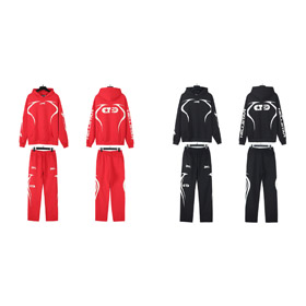Hellstar Hooded Long-Sleeve Pullover Sweatshirt and Sweatpants Set-4551  