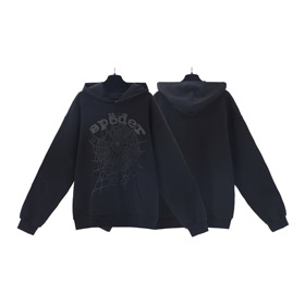 Sp5der Long-Sleeve Letter and Number Hooded Sweatshirt-4584  