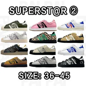 Adidas Originals Superstar 2 Comfortable Shell-Toe Low-Top Sneakers-5129  