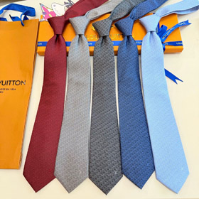 Louis Vuitton (LV) Luxury Geometric Patterned Silk Business Tie-6553  
