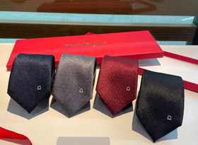 Ferragamo Gancini Jacquard Silk Tie-6585  